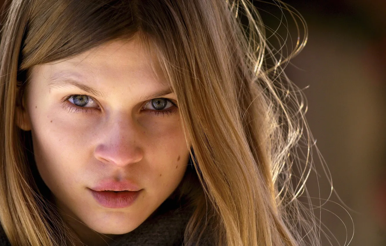 Photo wallpaper look, portrait, Clemence Poesy