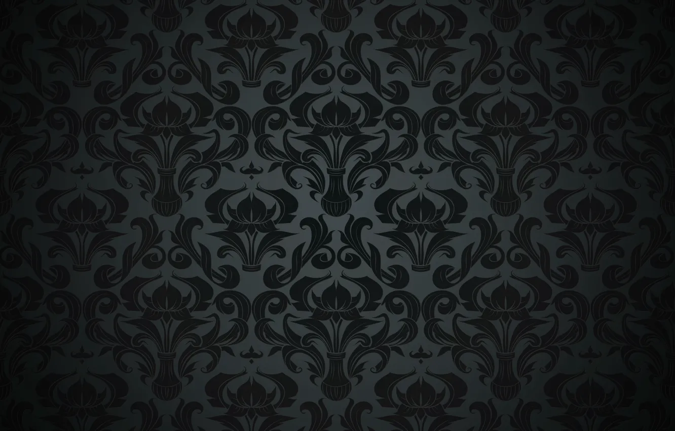 Photo wallpaper retro, pattern, vector, dark, black, ornament, vintage, texture