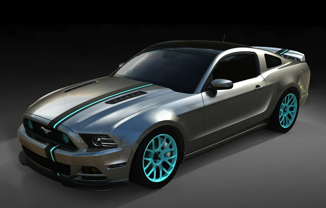 Photo wallpaper strip, background, tuning, Mustang, Ford, Ford, Mustang, drives