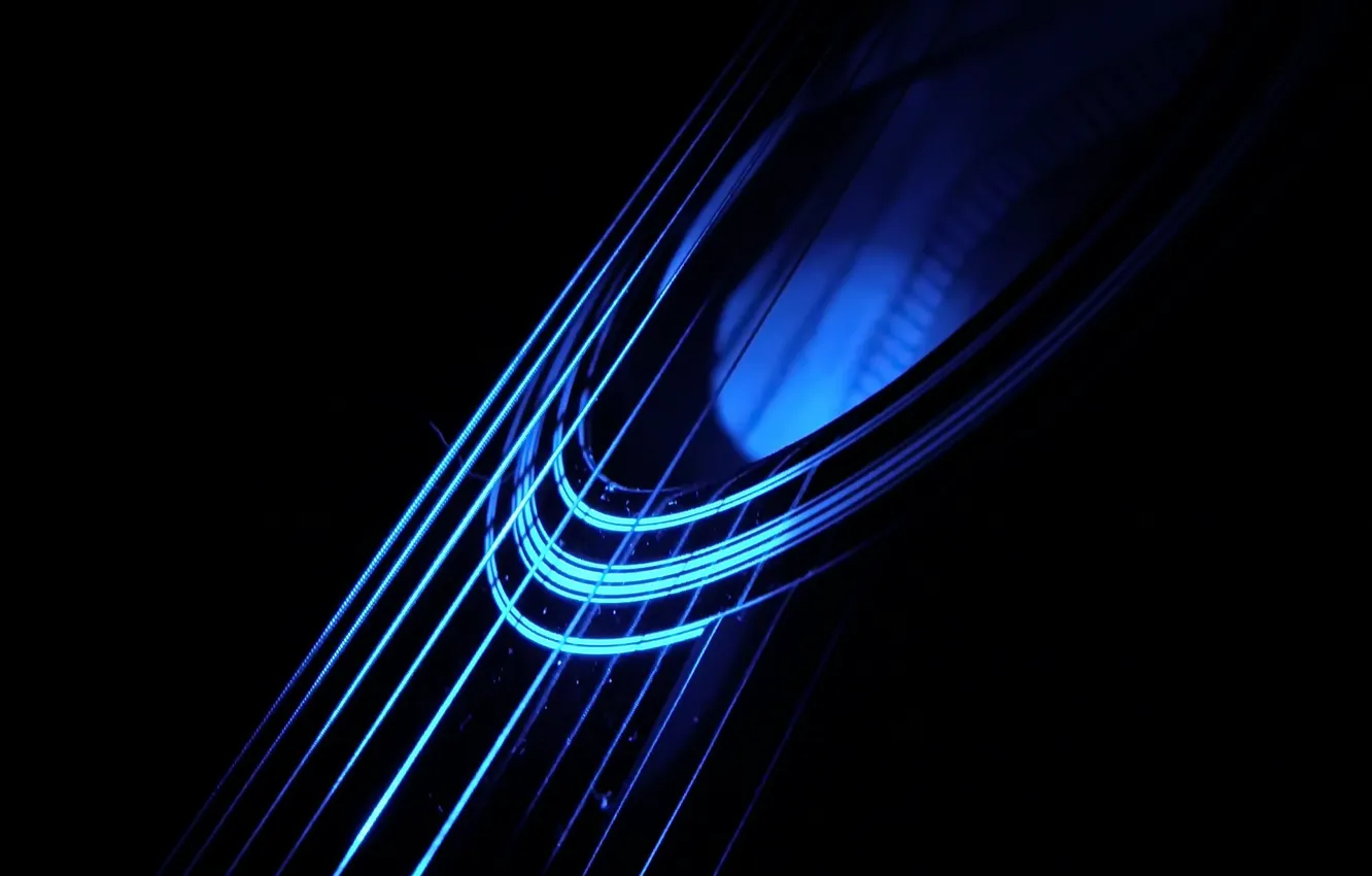 Photo wallpaper macro, music, guitar