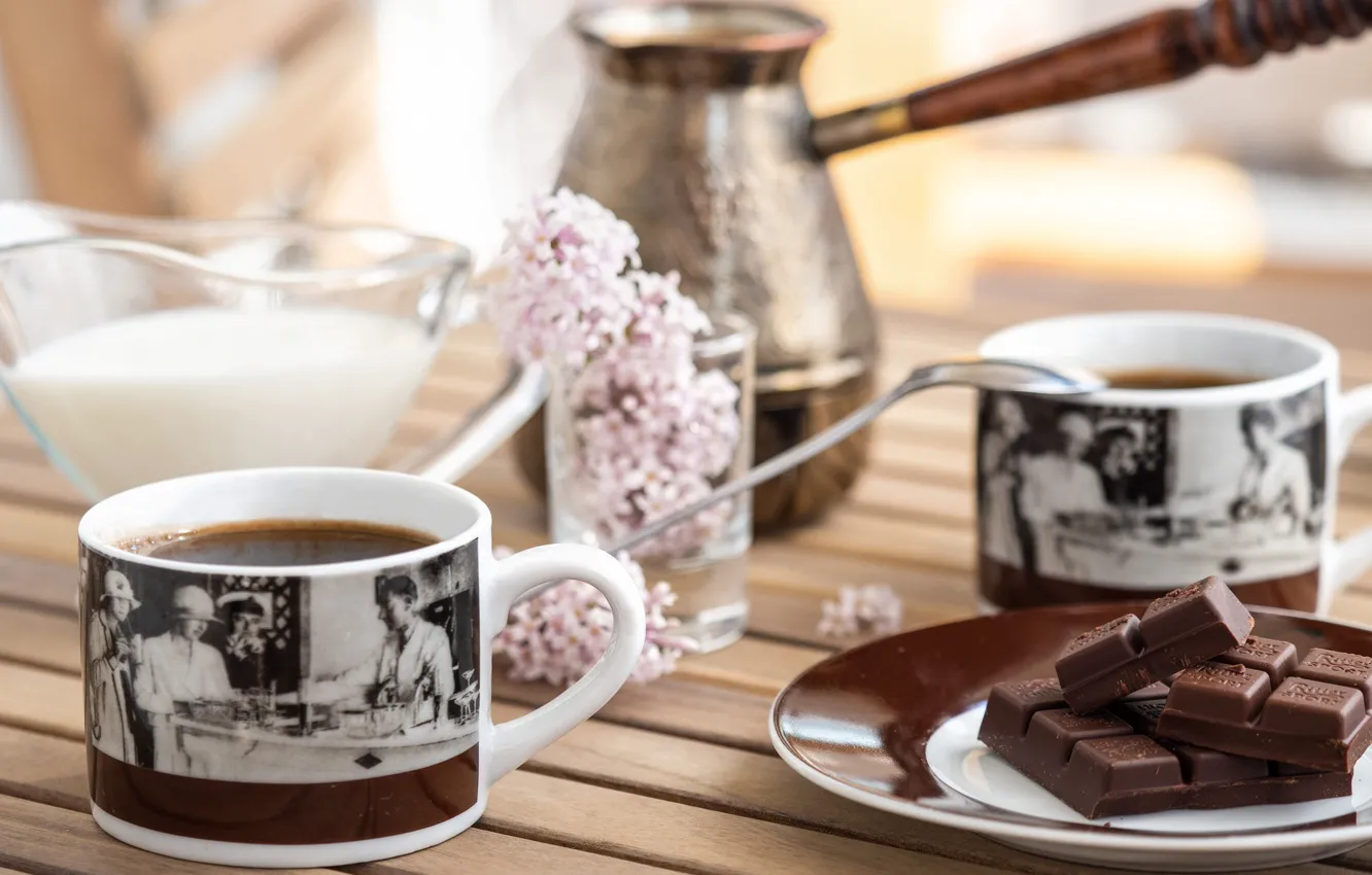Photo wallpaper coffee, chocolate, Cup, Turk