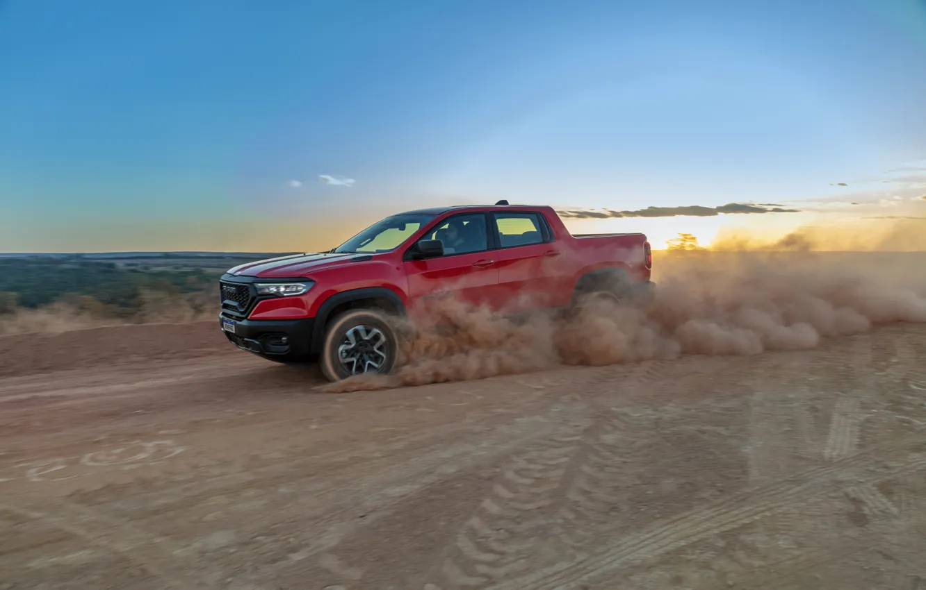 Photo wallpaper dust, Ram, Rampage, Off-Road, Ram Rampage Rebel