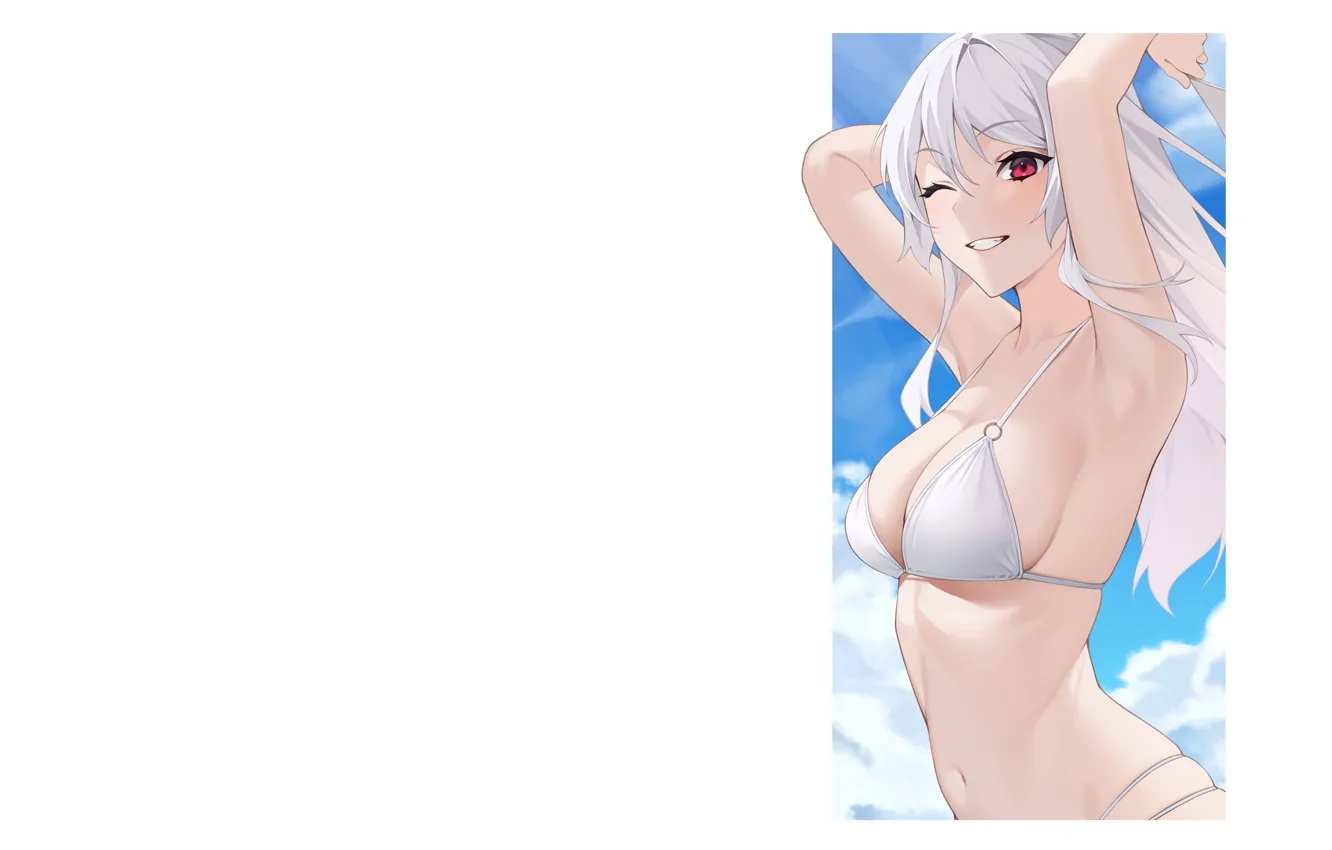 Photo wallpaper kawaii, girl, hot, sexy, beach, sky, sea, ocean