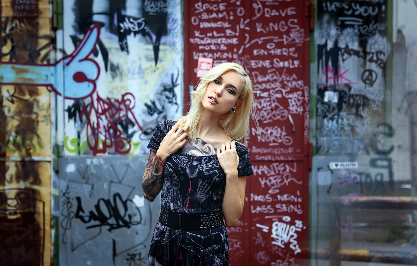 Photo wallpaper girl, pose, background