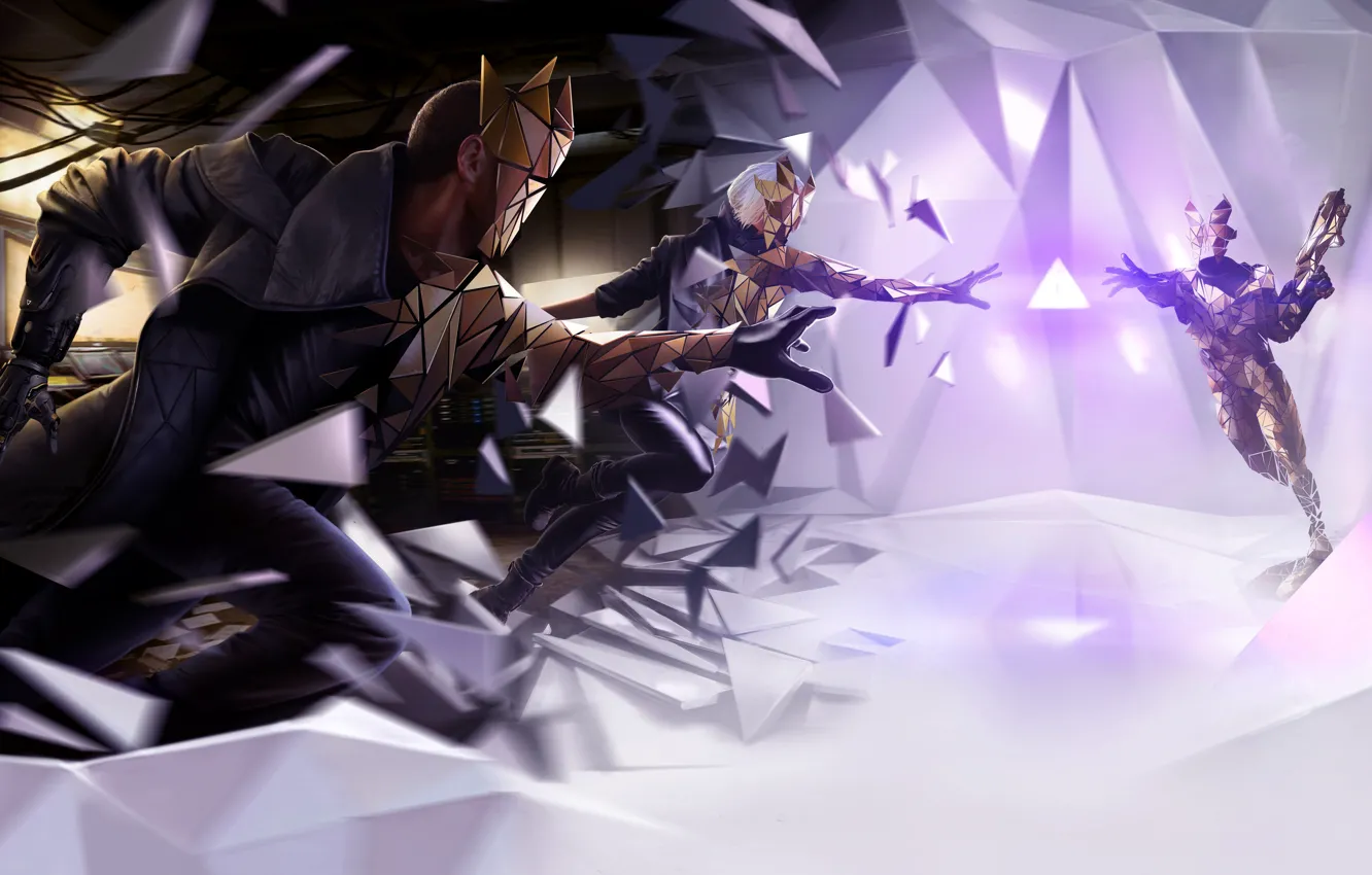 Photo wallpaper fragments, fiction, cyberpunk, deus ex, cyberpank, Mankind Divided, Deus Ex Mankind Divided, 8k