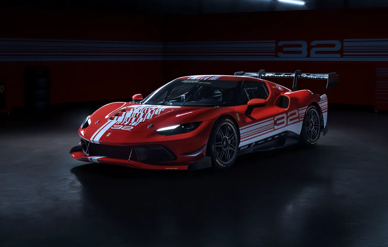 Photo wallpaper Ferrari, Ferrari series, Ferrari Sport Models, Ferrari 296 Challenge, Ferrari Challenge