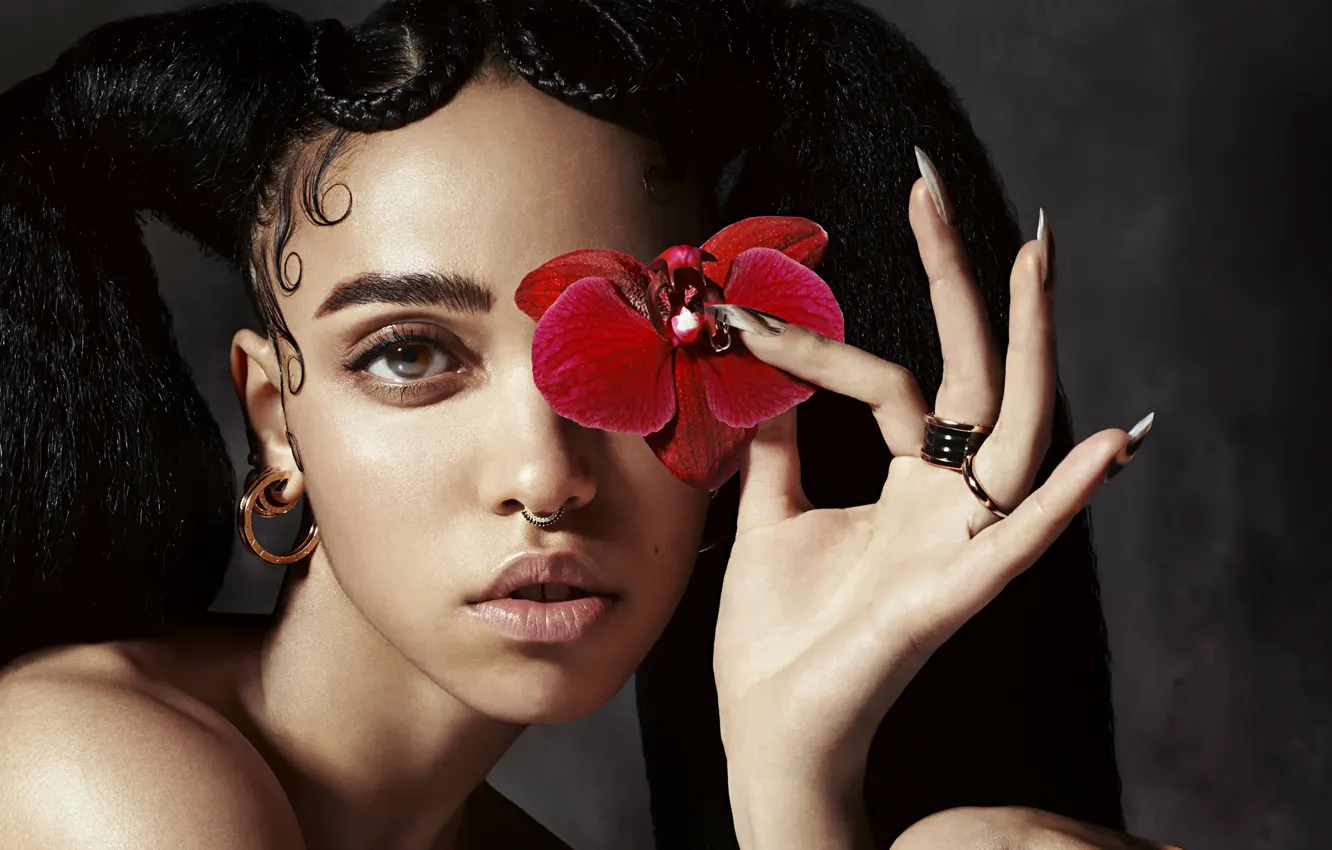 Photo wallpaper songwriter, British singer, Waist Debrett Barnett, FKA Twigs