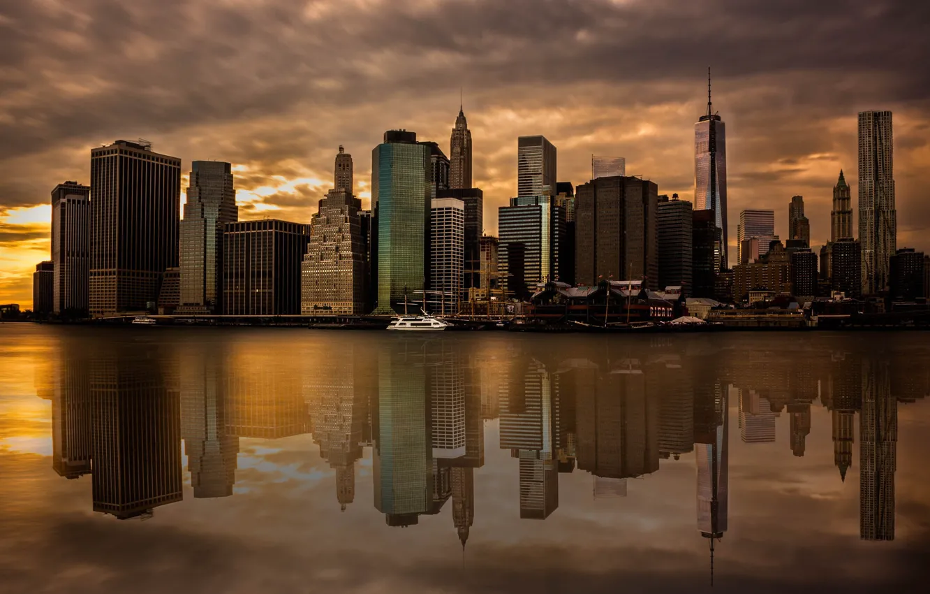 Photo wallpaper reflection, home, the evening, New York