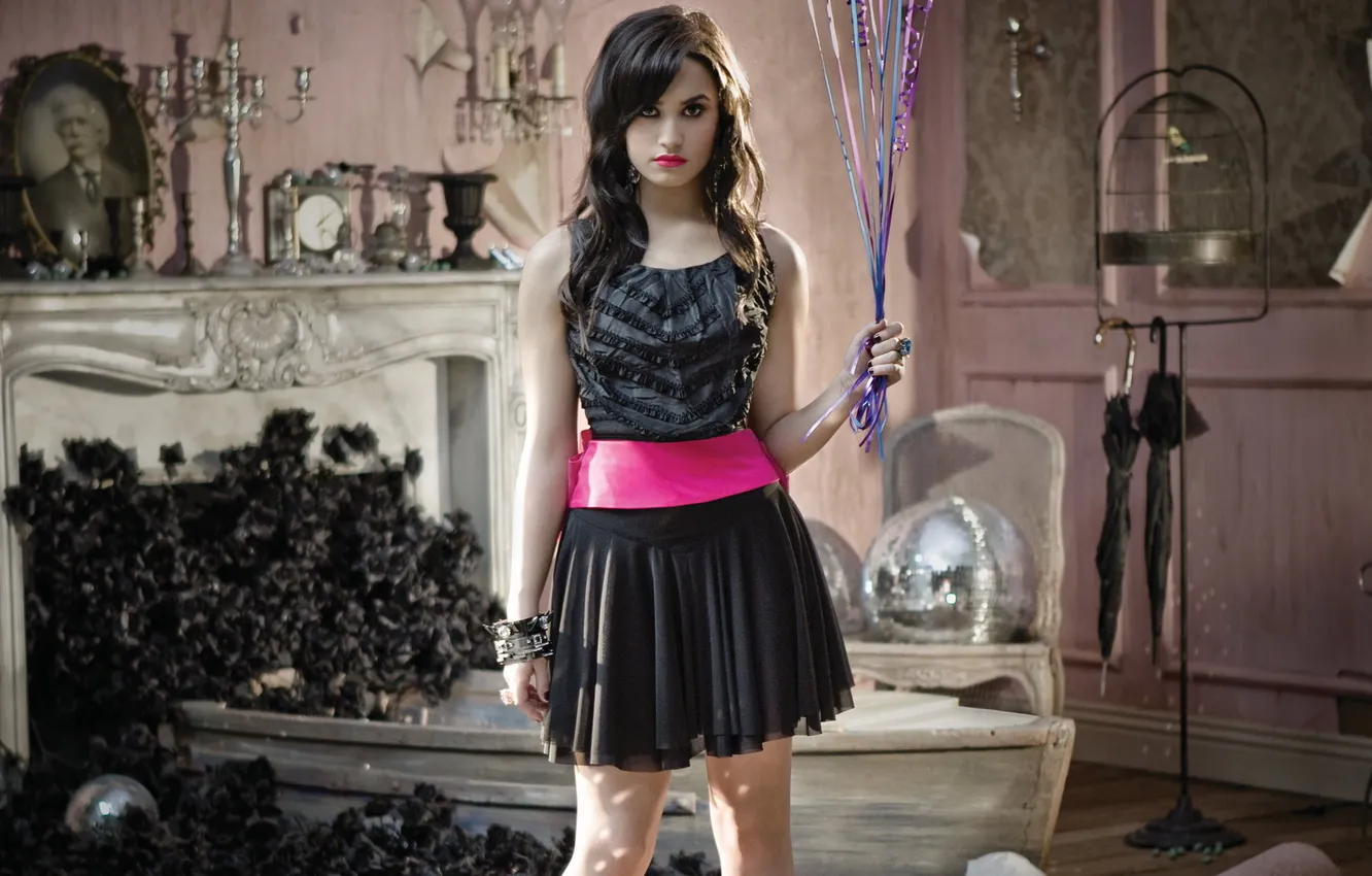 Photo wallpaper girl, dress, Demi Lovato, Demi Lovato