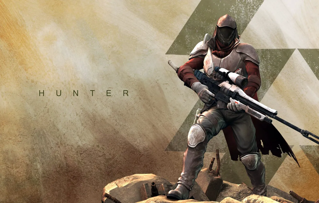 Photo wallpaper gun, game, Hunter, weapon, sniper, Destiny, Guardian