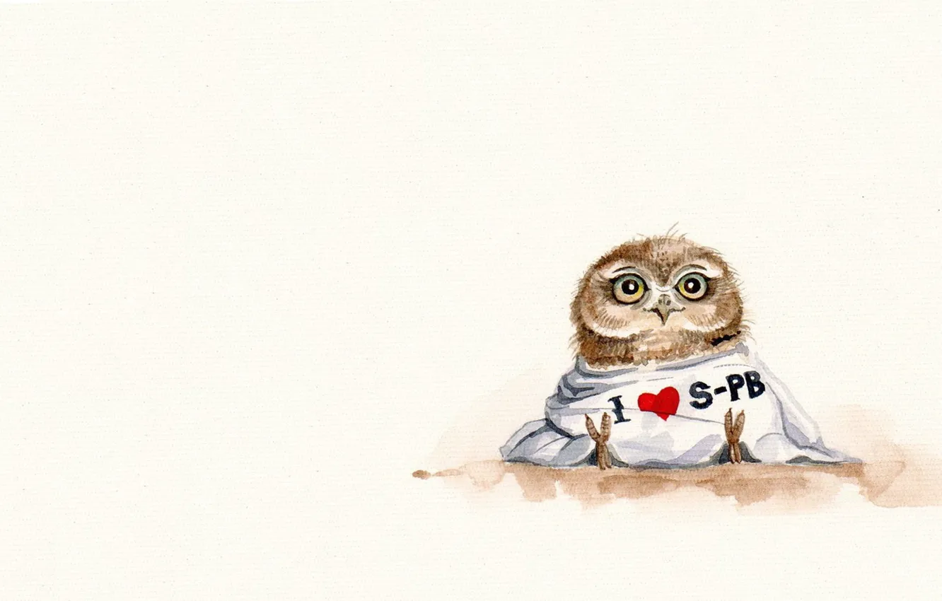 Photo wallpaper mood, owl, art, children's, sovushka, Inga Paltser, Inga, Pelzer