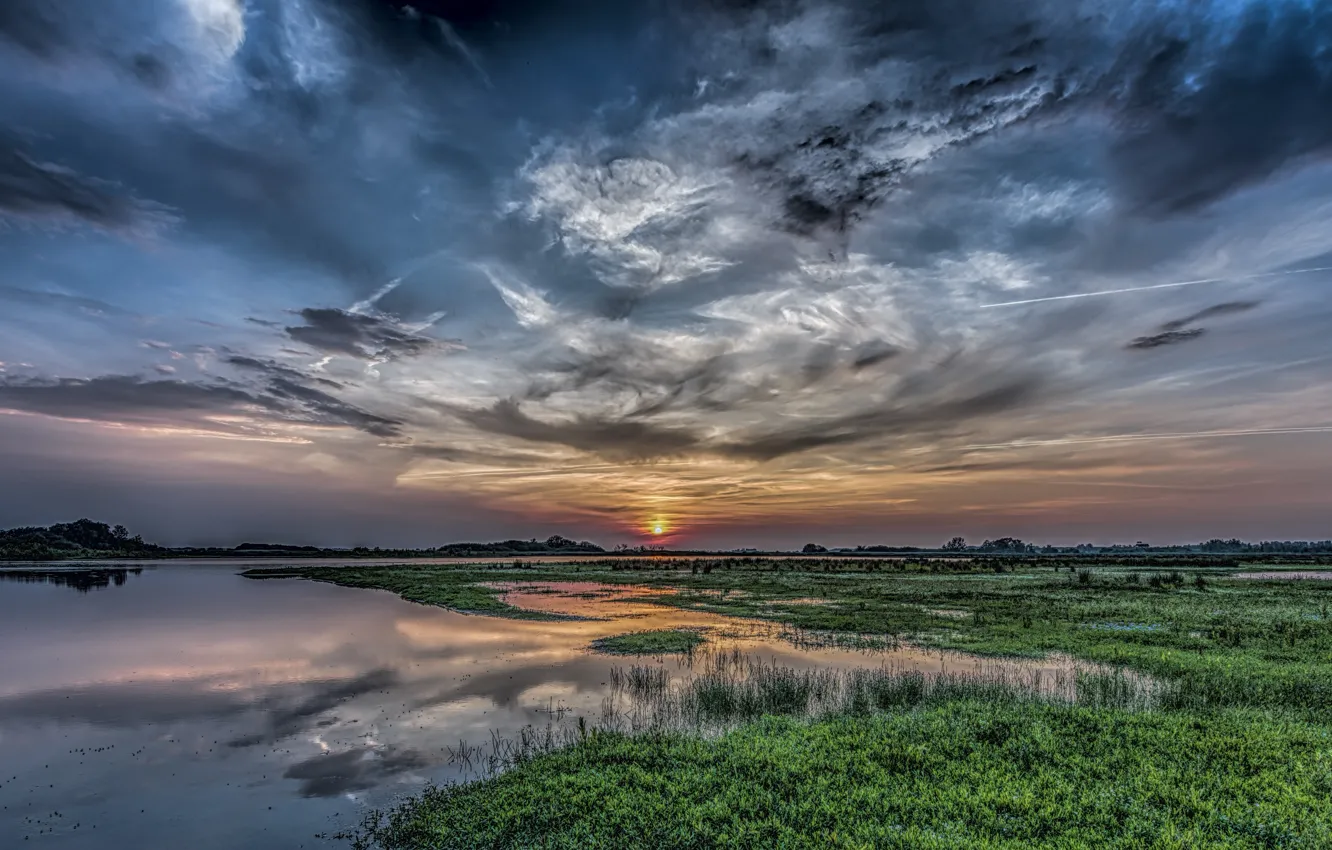 Photo wallpaper field, the sky, nature