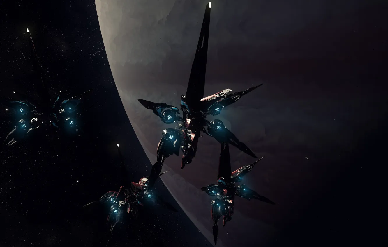 Photo wallpaper space, flight, starship, Star Citizen, Khartu-Al