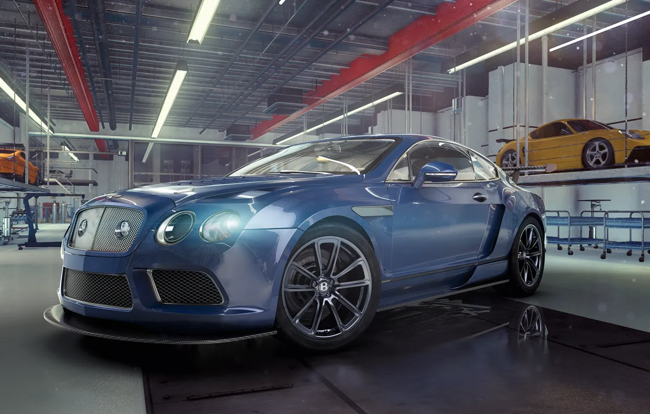 Photo wallpaper USA, Race, Cars, Chicago, New York, Detroit, Game, Bentley Continental GT