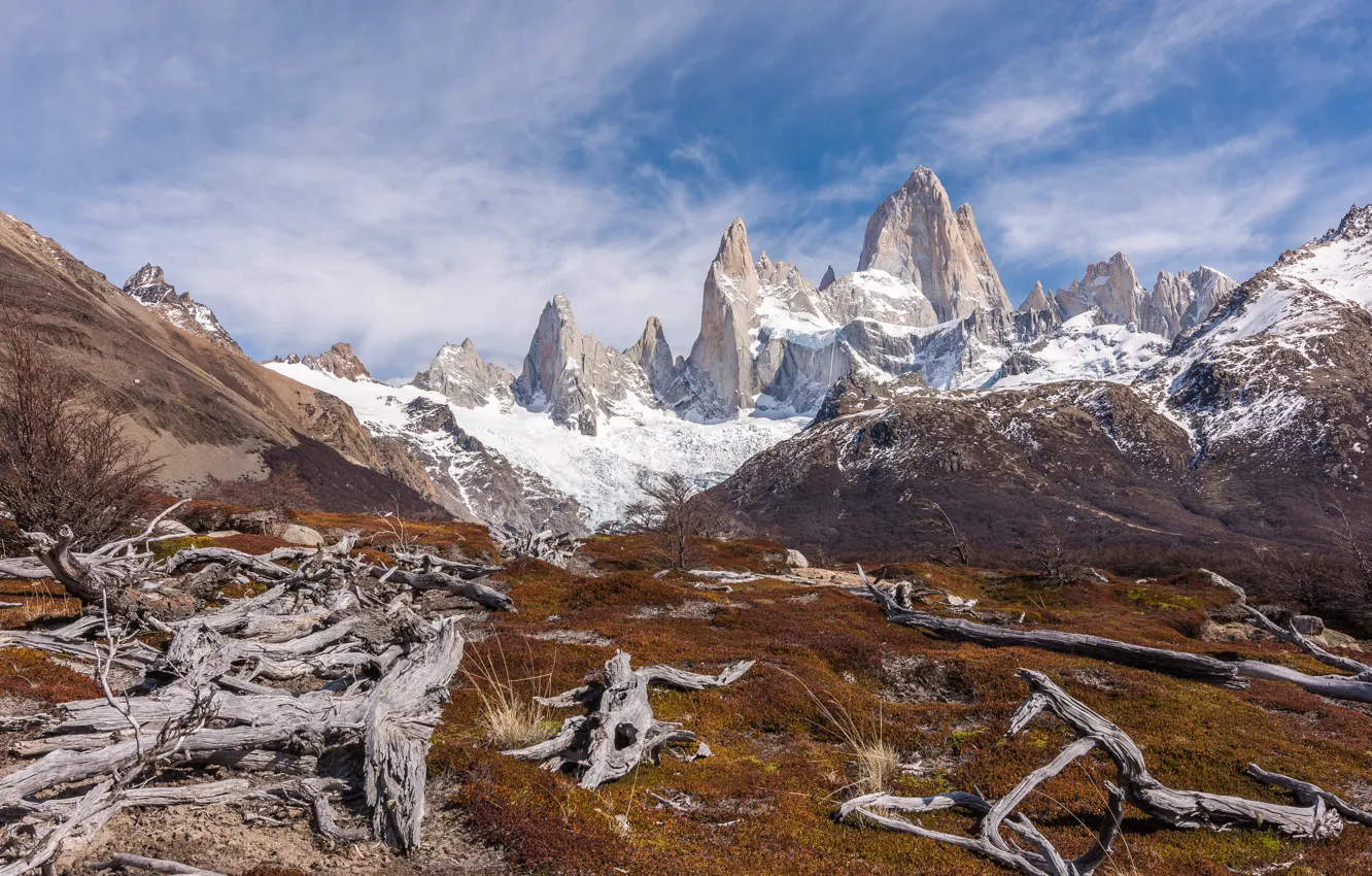 Photo wallpaper mountains, Argentina, Argentina, Patagonia, Mount Fitzroy
