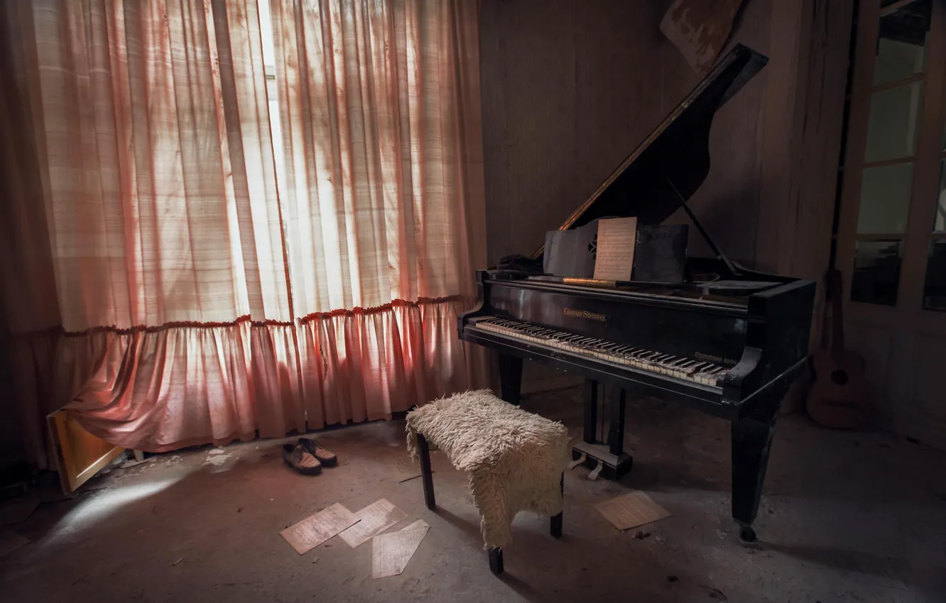 Photo wallpaper music, room, piano