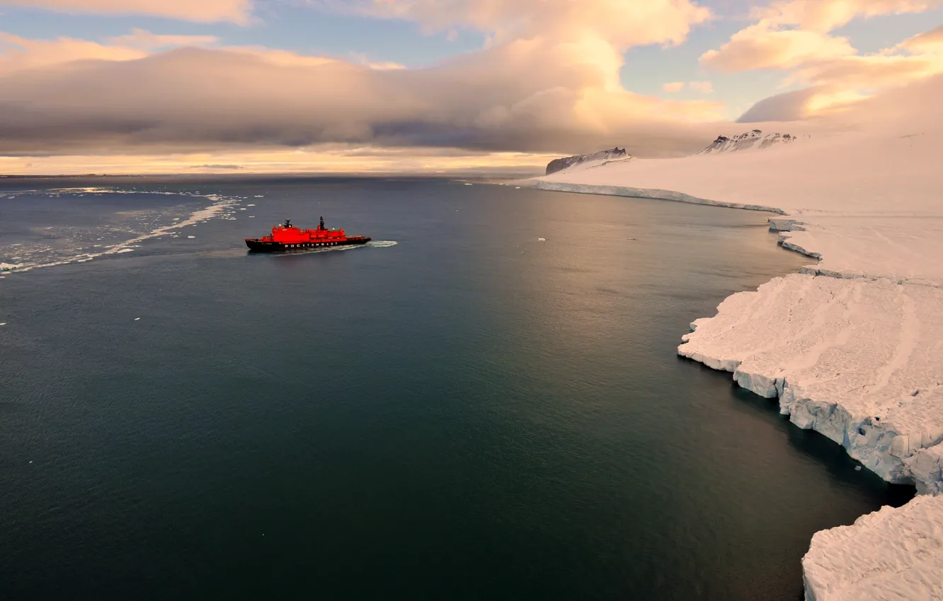 Photo wallpaper ice, Icebreaker, North, atomic