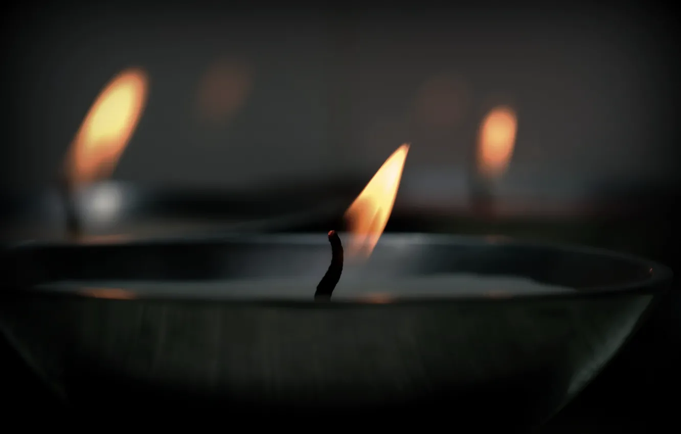 Photo wallpaper lights, background, candles