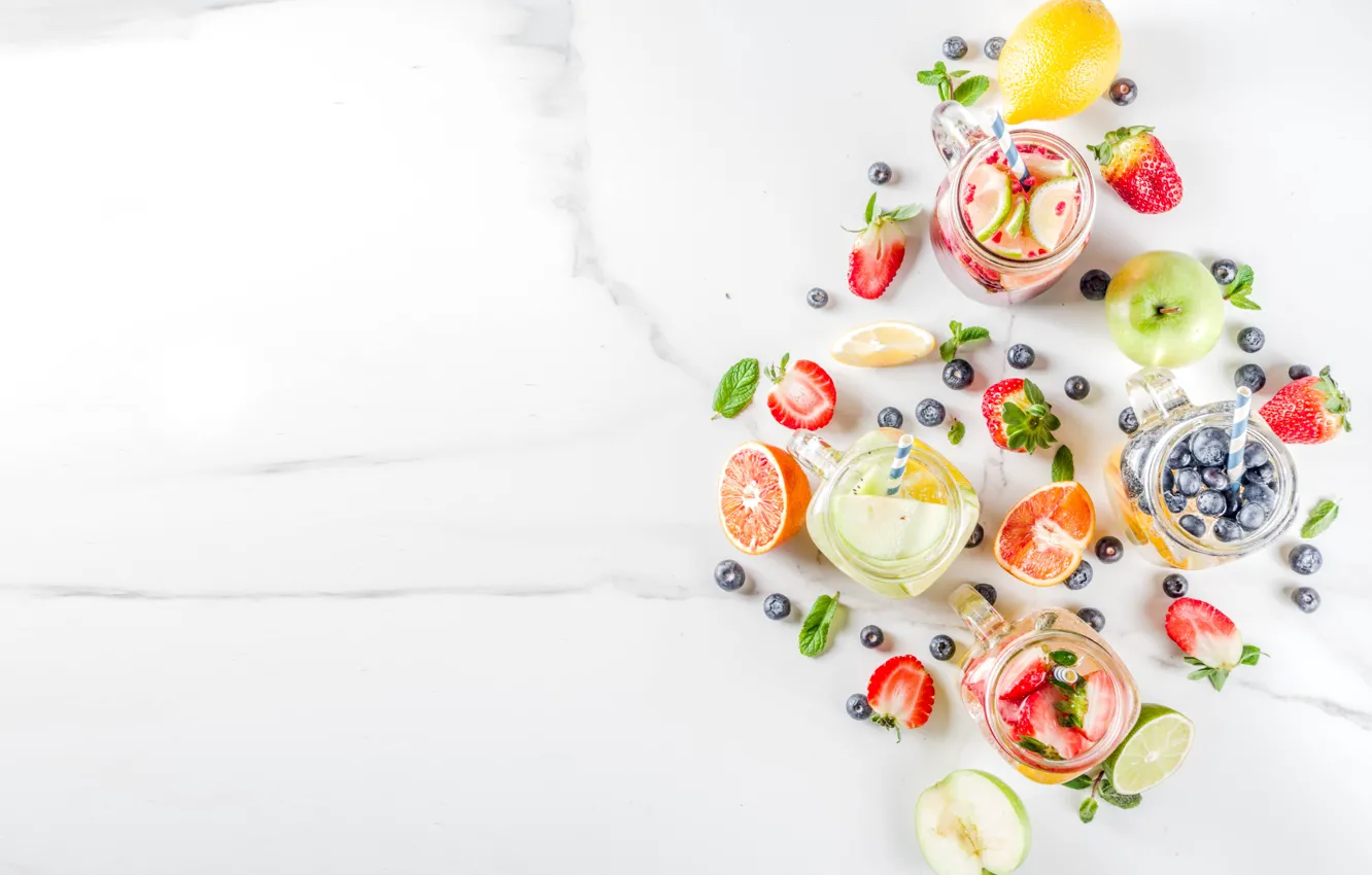 Photo wallpaper berries, drink, fruit, lemonade, Bondarenko Rimma