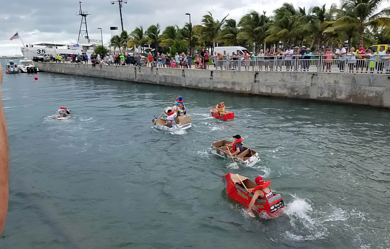 Photo wallpaper race, boat, speed