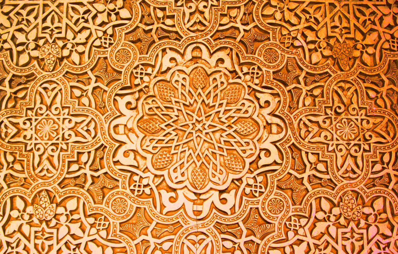 Photo wallpaper pattern, the volume, ornament, relief, Arabesque