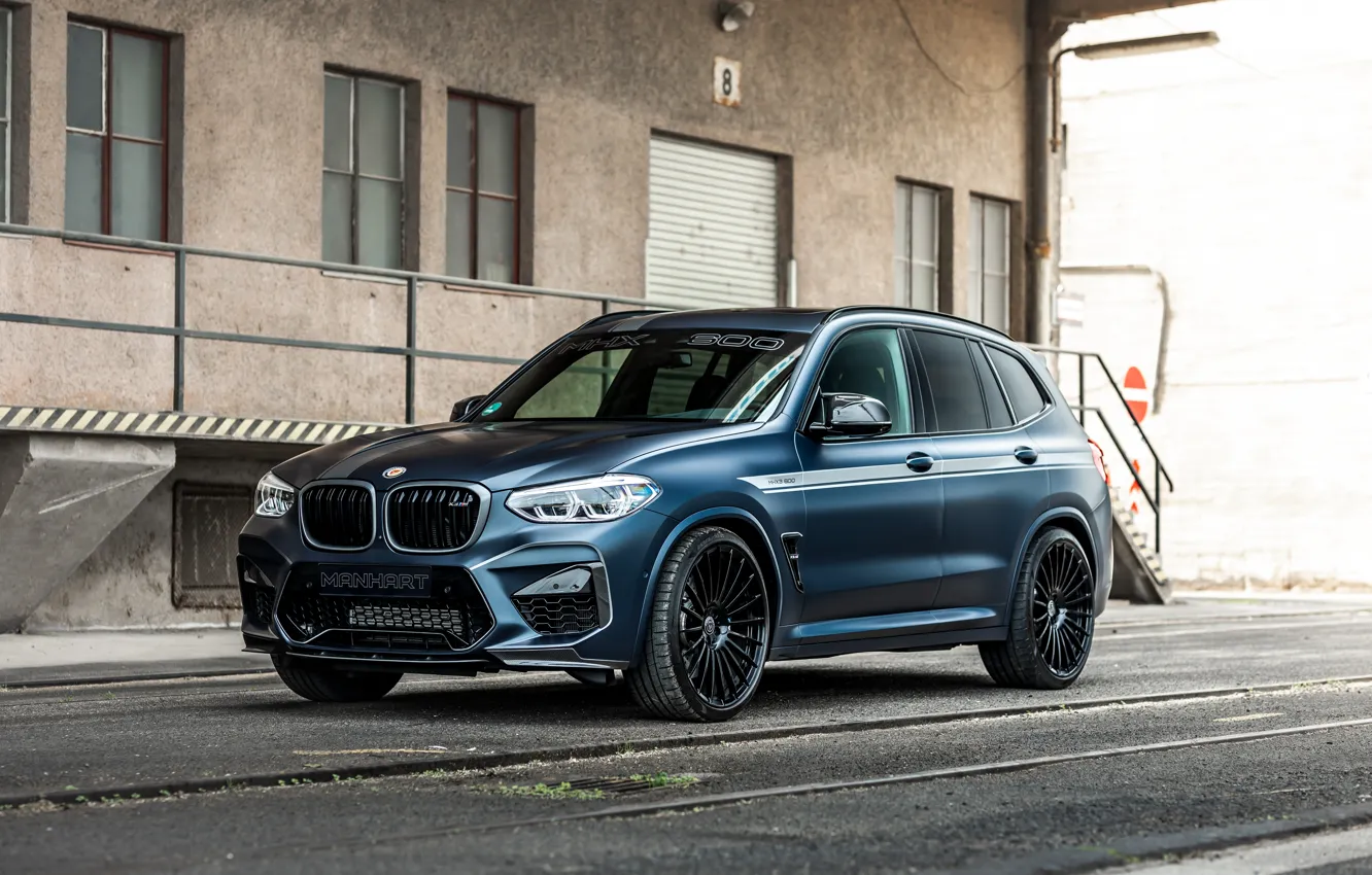 Photo wallpaper BMW, Blue, Front, Side, Manhart, BMW X3, MHX3 600, MHX3