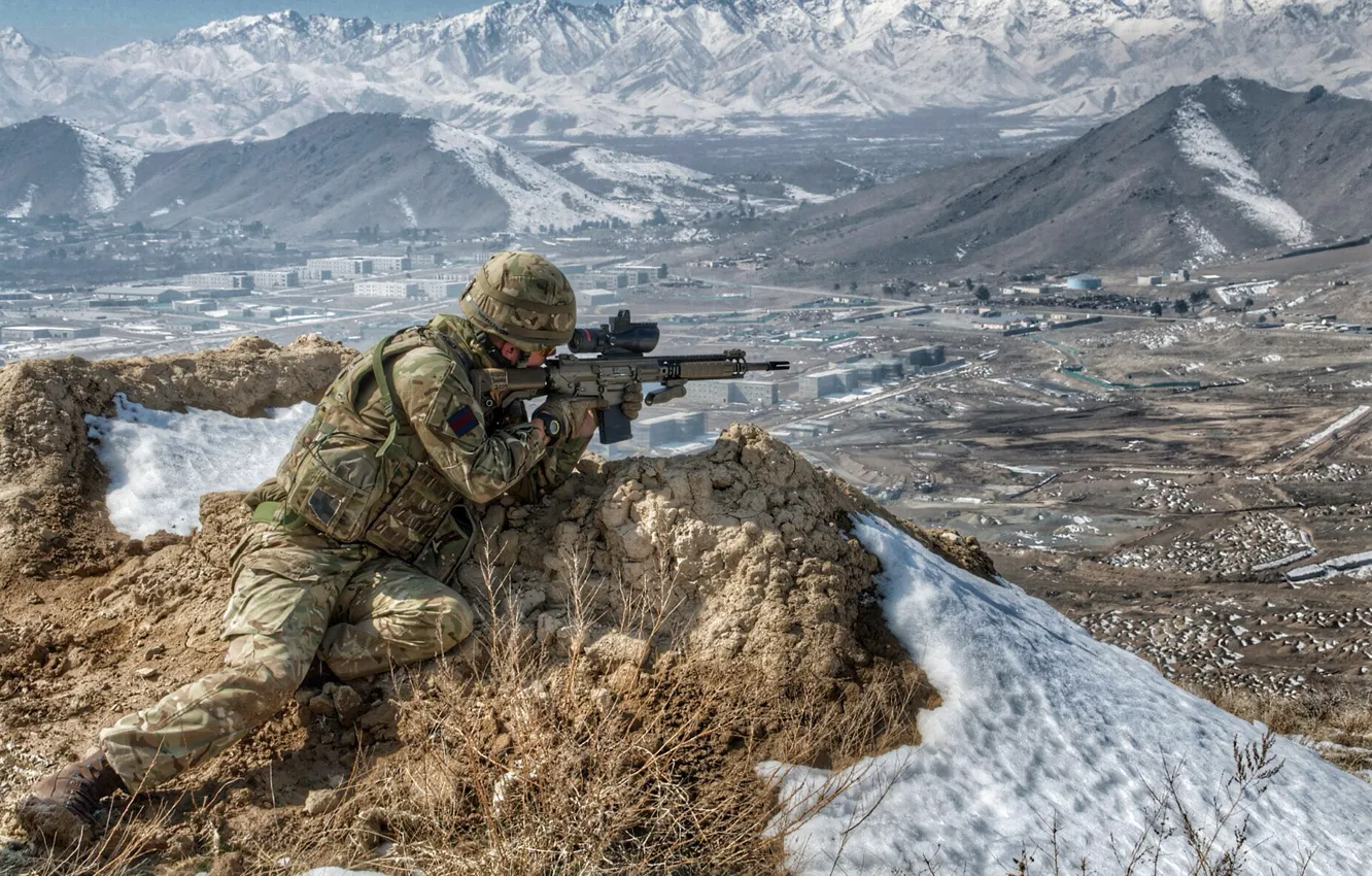 Photo wallpaper weapons, army, soldiers