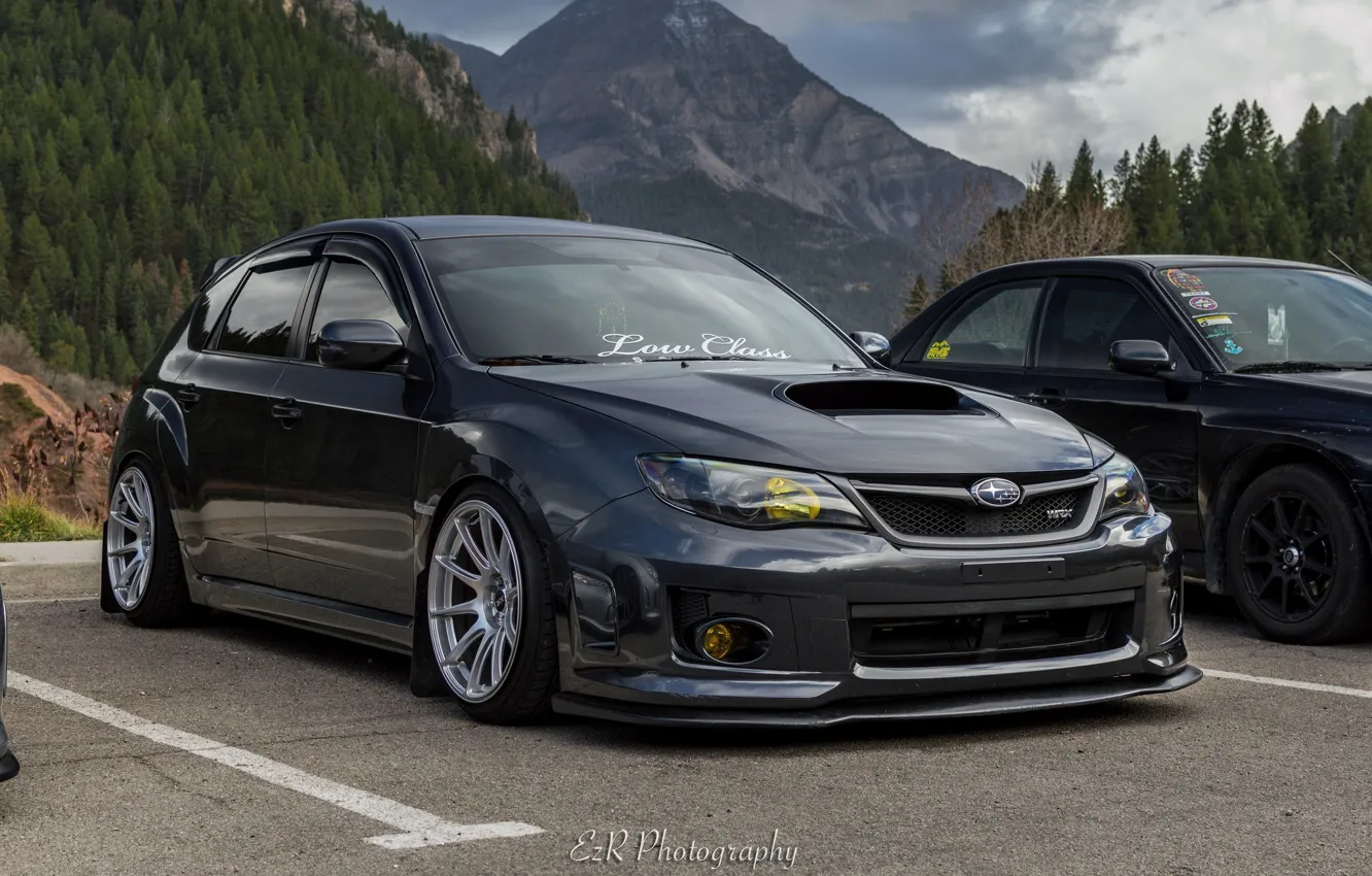 Photo wallpaper Subaru, Impreza, WRX, Japan, rock, STI, tuning, low