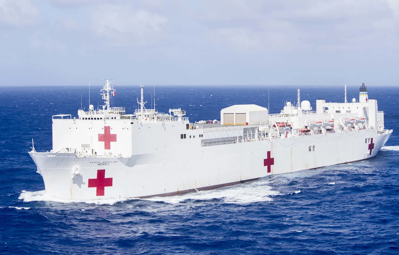 Photo wallpaper ship, USNS Mercy, T-AH 19, hospital