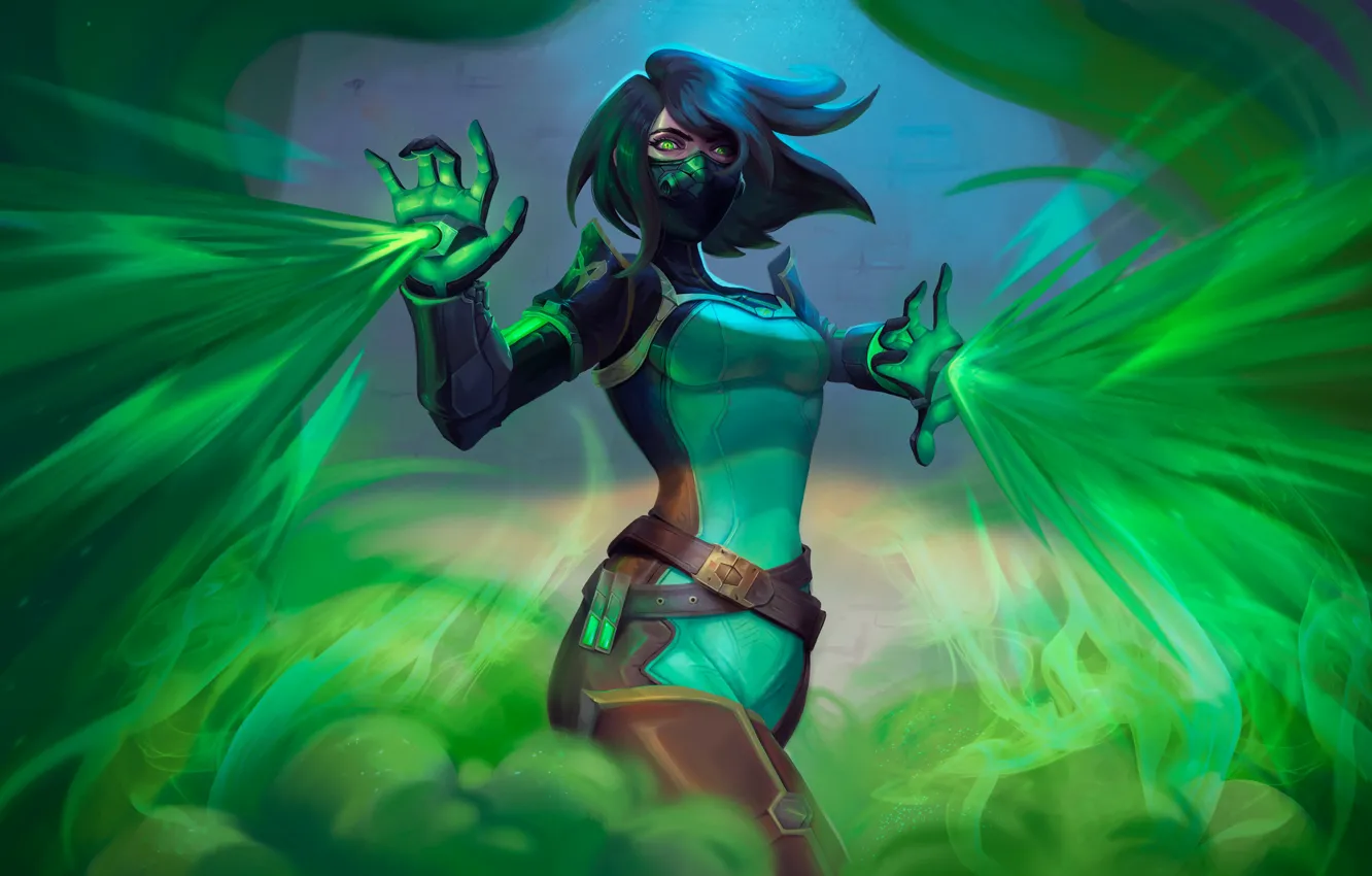 Photo wallpaper the game, game, Viper, Viper, characters, Character, green smoke, spray