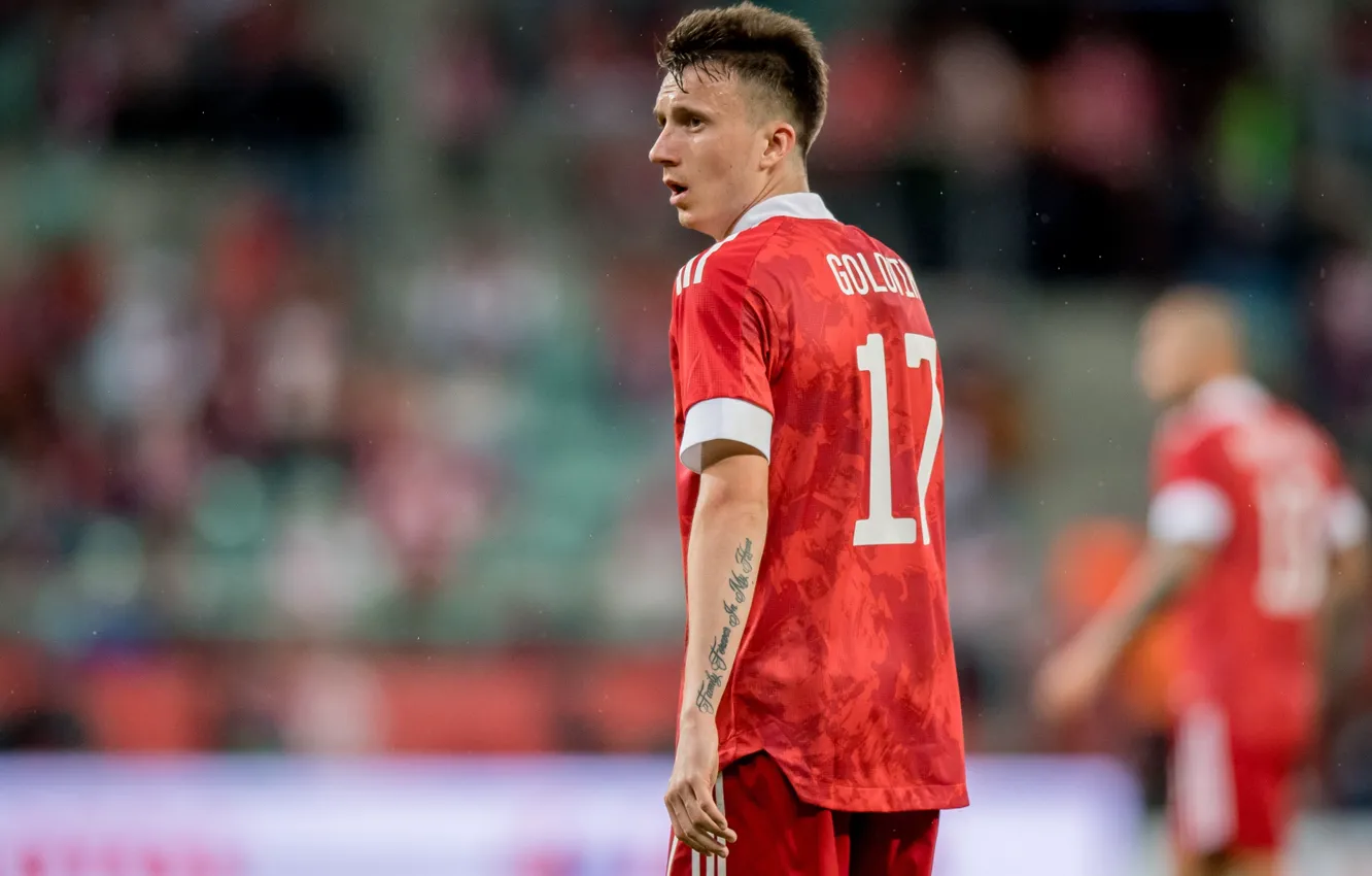 Photo wallpaper football, sport, back, stadium, Alexander Golovin, Alexandr Golovin