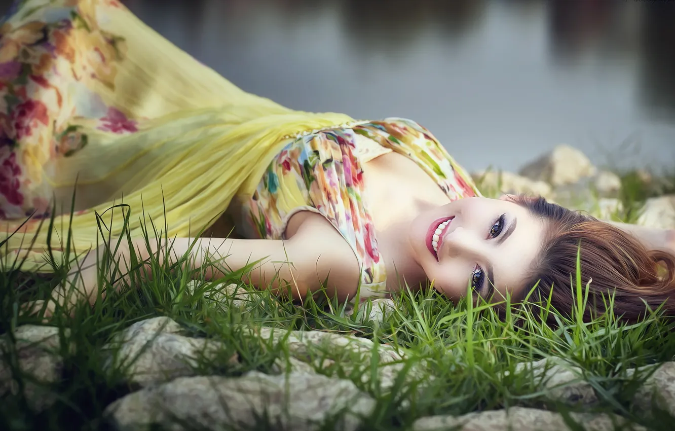 Photo wallpaper girl, pose, Asian