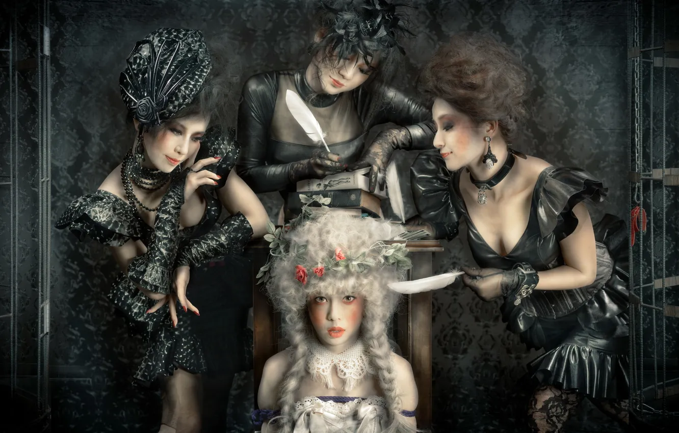 Photo wallpaper girl, background, setting