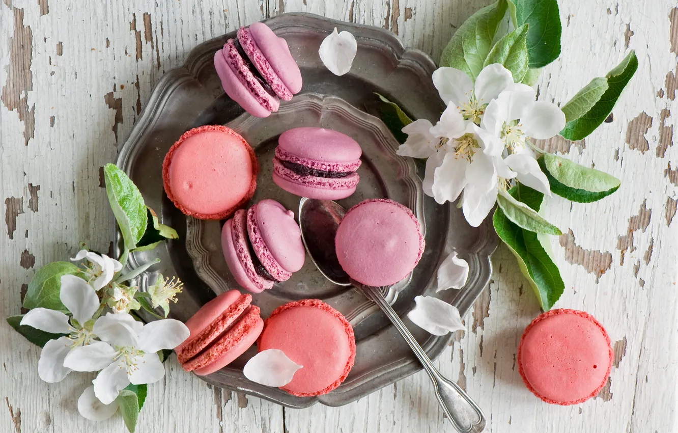 Photo wallpaper sweets, cakes, sweets, pastries, macaroon, macaroni