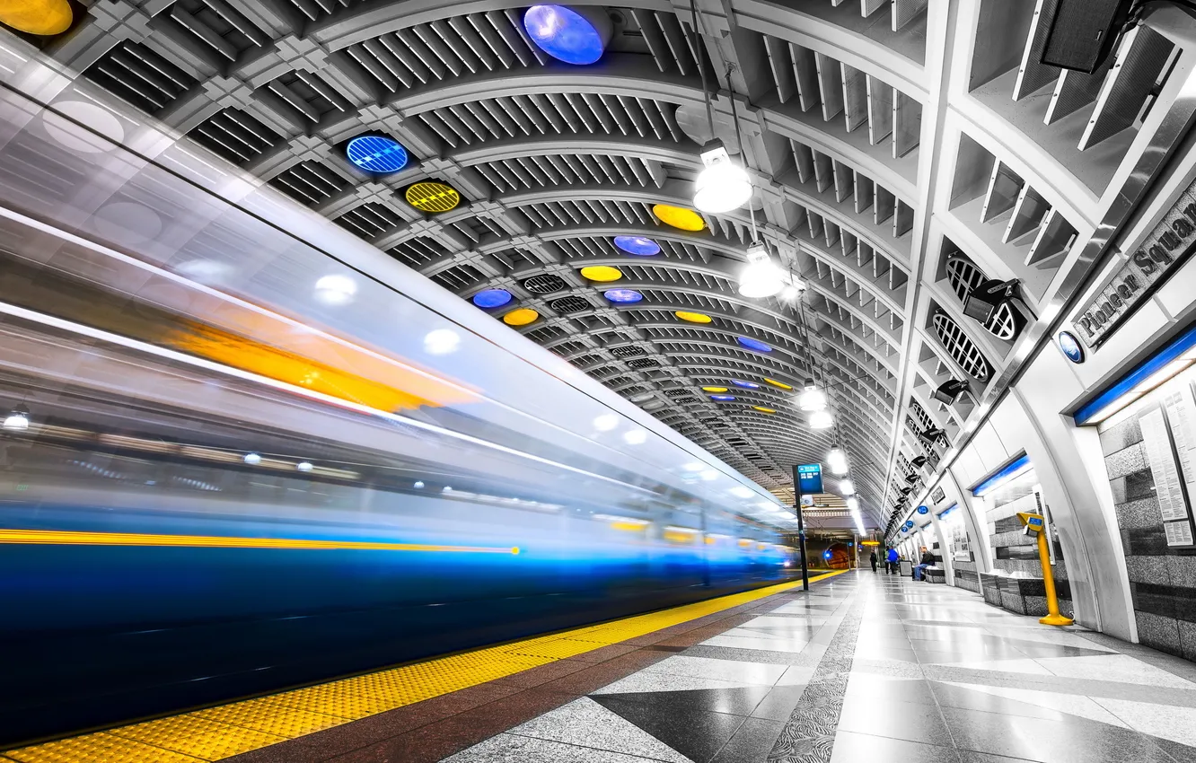 Photo wallpaper the city, metro, Seattle