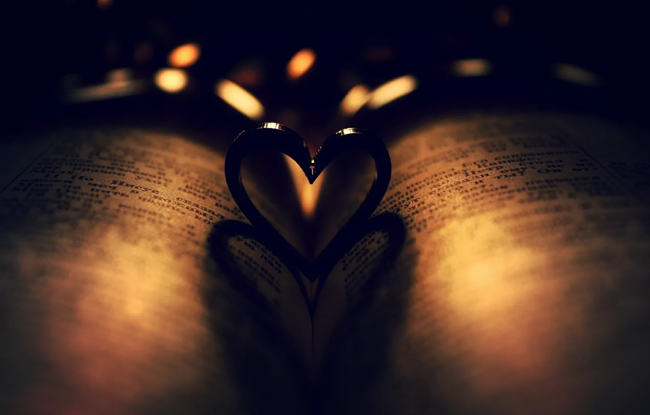 Photo wallpaper background, heart, book, the Bible