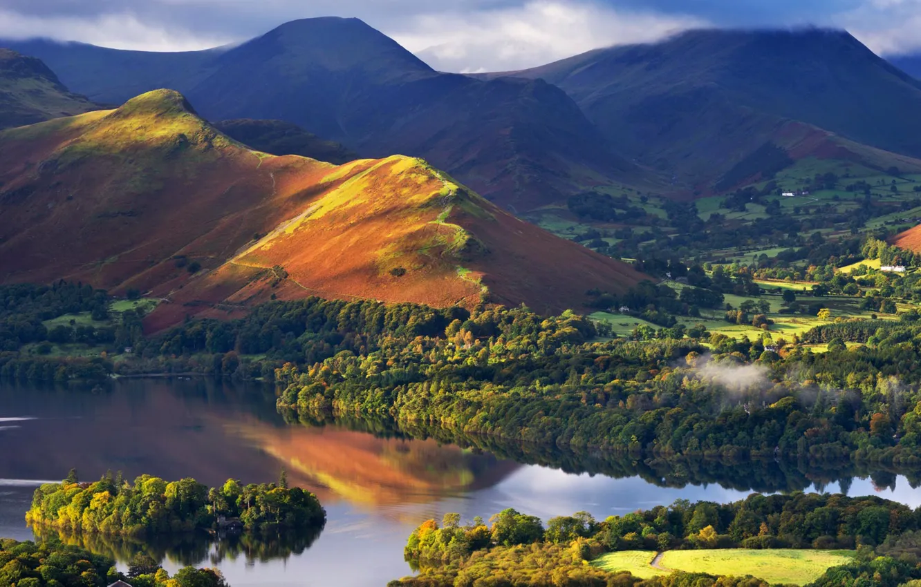 Photo wallpaper mountains, nature, England, The lake district, Cumbria