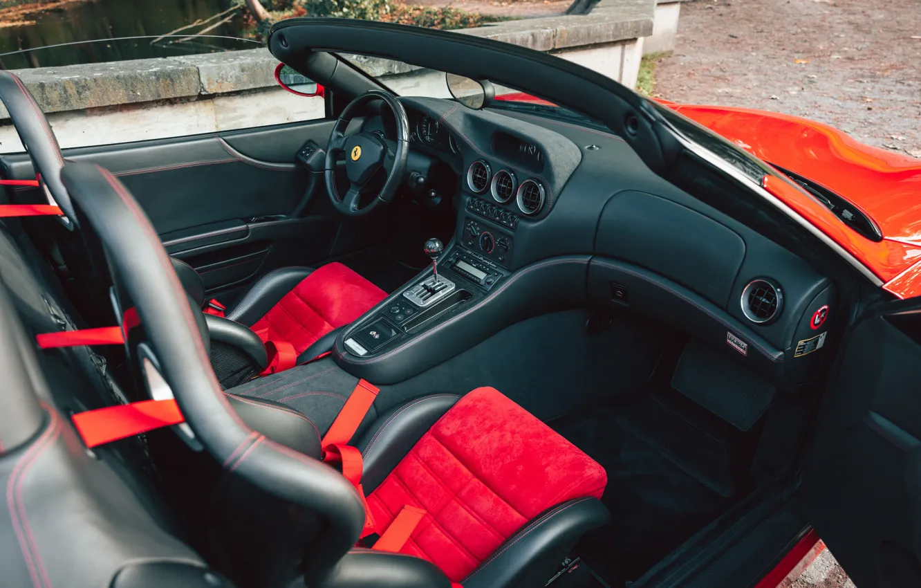 Photo wallpaper Ferrari, 550, car interior, Ferrari 550 Barchetta Pininfarina