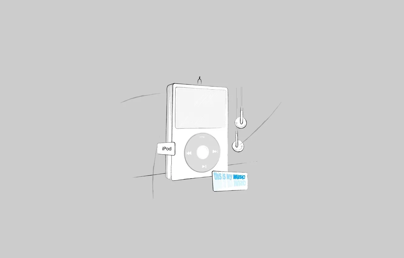 Photo wallpaper ipod, minimalism, player
