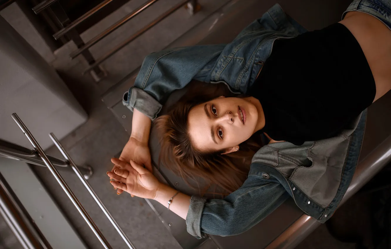 Photo wallpaper look, pose, model, portrait, makeup, Mike, hairstyle, lies