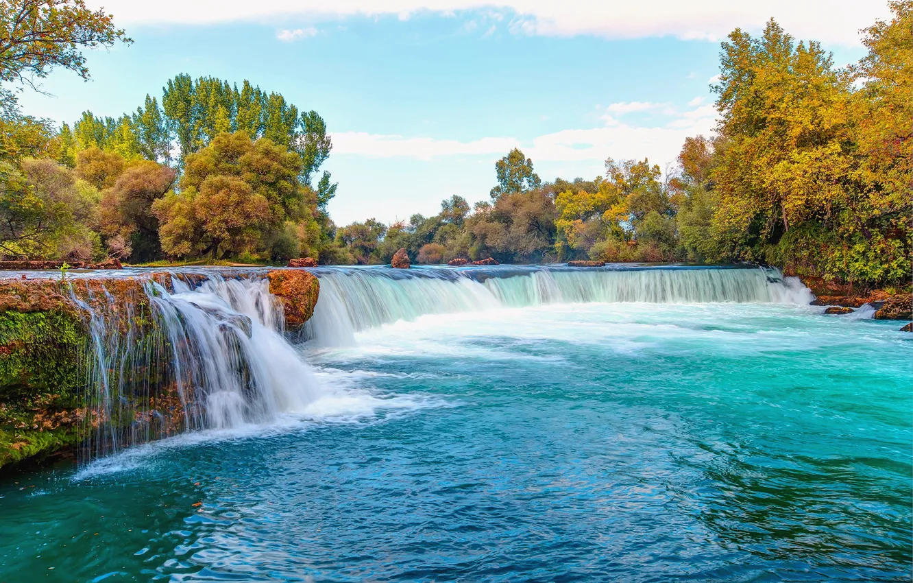 Photo wallpaper waterfall, Turkey, Antalya, Manavgat