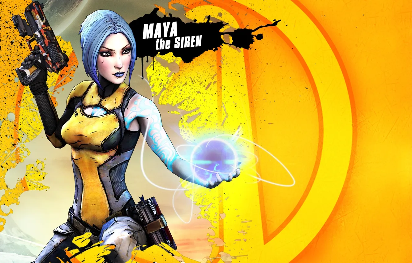 Photo wallpaper girl, weapons, Maya, Maya, Siren, RPG, 2K Games, Borderlands 2