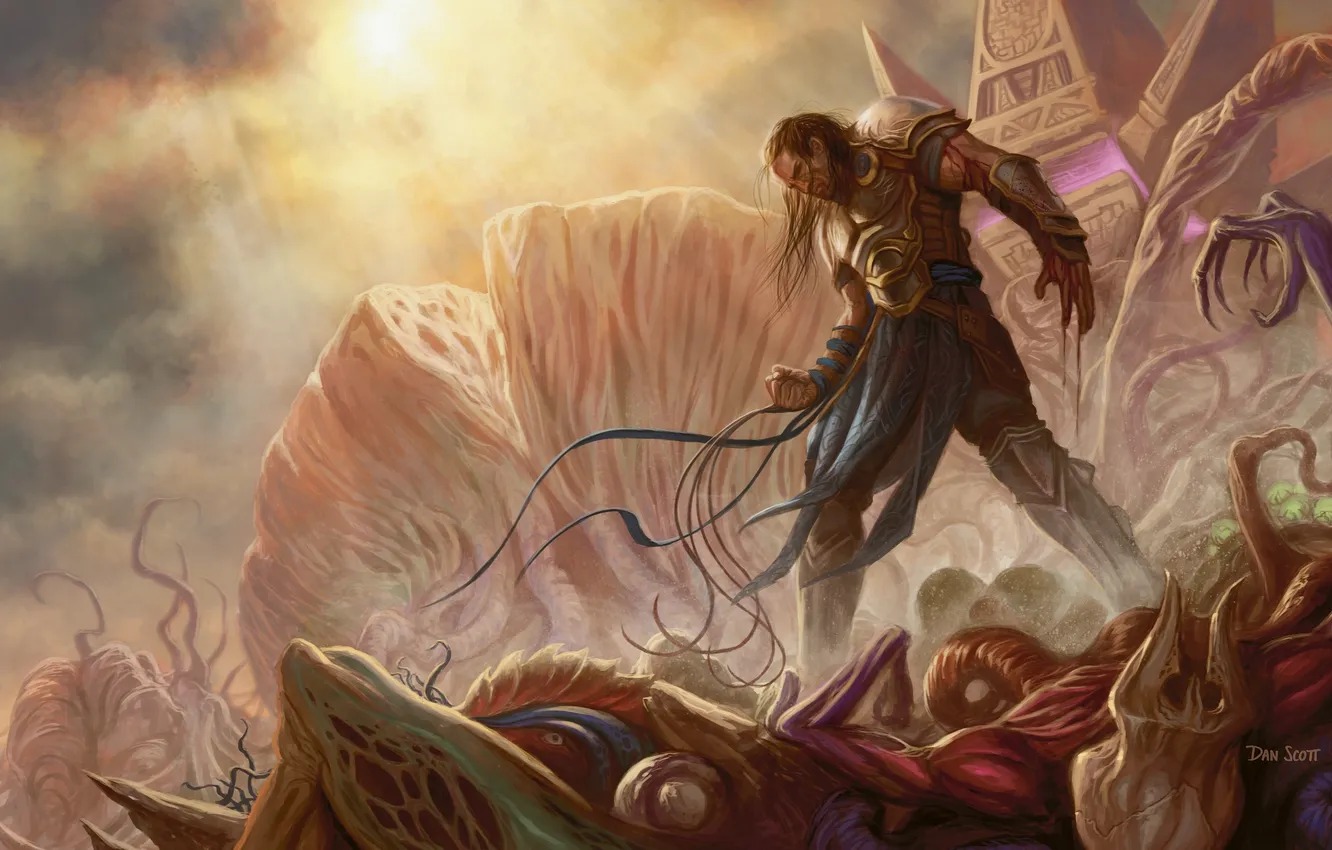 Photo wallpaper dead, Enemies, Eldrazi, guerrero, armature, edificicion, poder