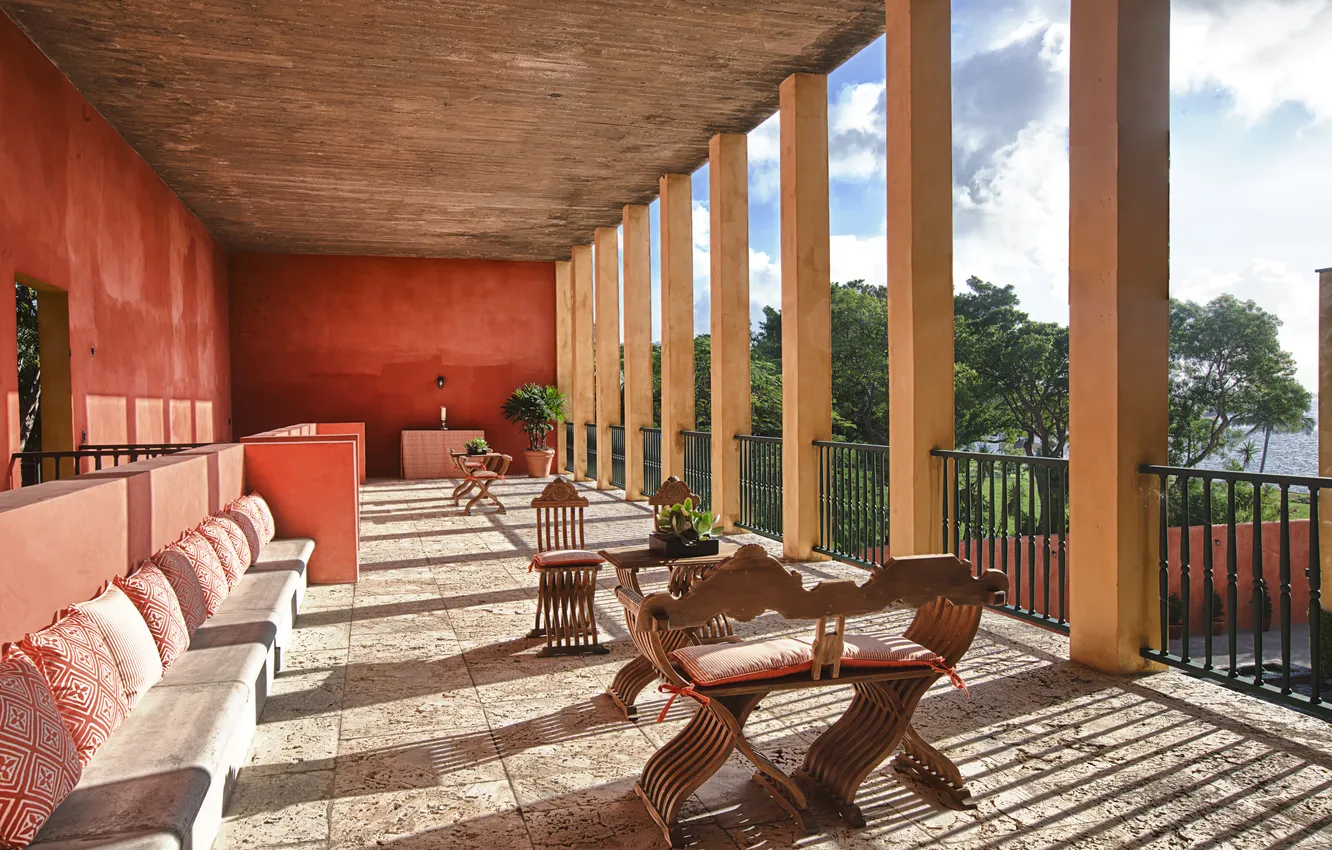 Photo wallpaper design, style, Villa, home, interior, terrace, South Florida