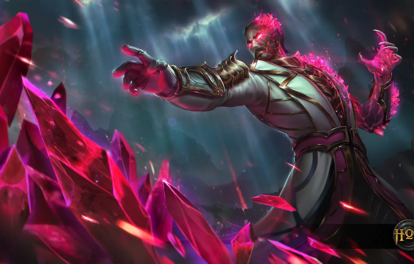 Photo wallpaper magic, crystals, Heroes of Newerth, Sacrilege Witch Slayer, Sacrilege