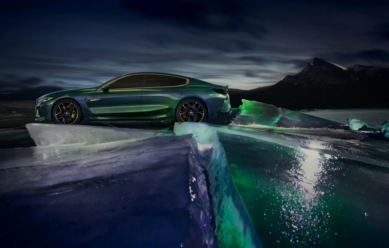 Photo wallpaper cold, coupe, ice, BMW, North, 2018, M8 Gran Coupe Concept