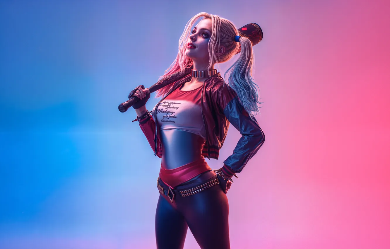 Photo wallpaper Harley Quinn, heroine, haphazard