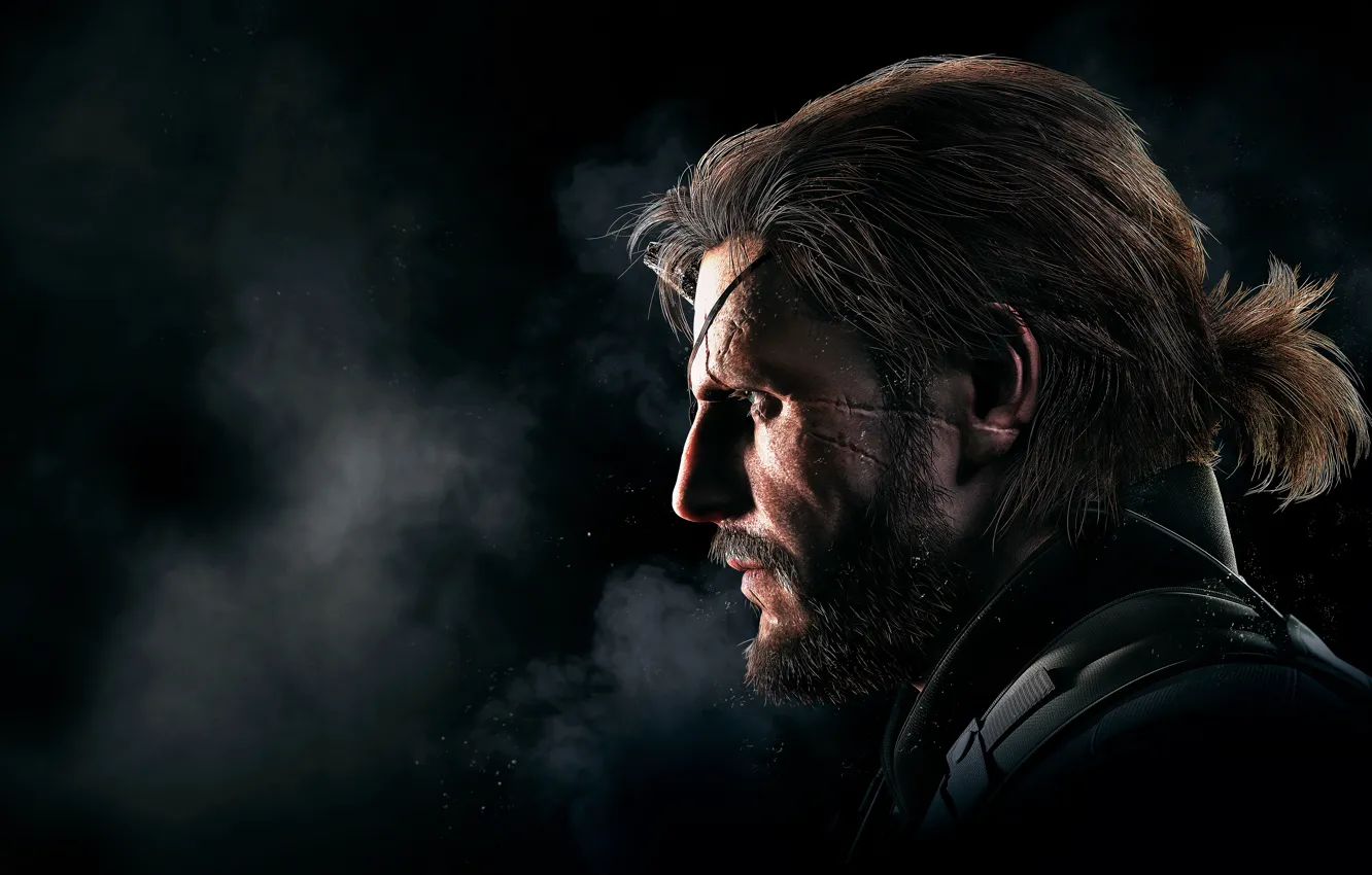 Photo wallpaper light, beard, scar, Metal Gear, Konami, Kojima Productions, Metal Gear Solid V: Ground Zeroes