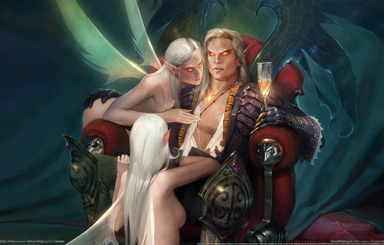 Photo wallpaper girl, elf, Allods Online