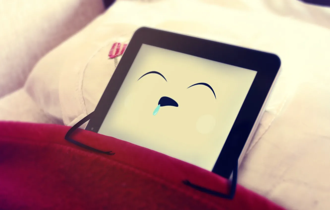 Photo wallpaper sleep, eyes, ipad, pillow.